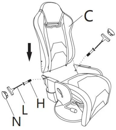 Kogan Hotshot Recliner Gaming Chair User Guide - Step 3