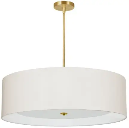 Dainolite HEL-304P 4-Light Cream Modern/Contemporary Drum Pendant Light