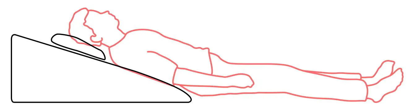 LENORA HUF18959 10 inches Bed Wedge Pillow - Back Sleep position