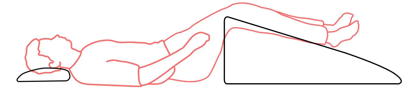 LENORA HUF18959 10 inches Bed Wedge Pillow - Leg elevation