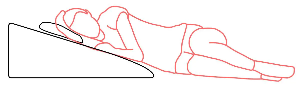 LENORA HUF18959 10 inches Bed Wedge Pillow - Side Sleep position