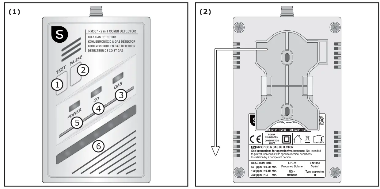 smartwares 2 in 1 Combi Carbon Monoxide, Gas Detector - fig 4