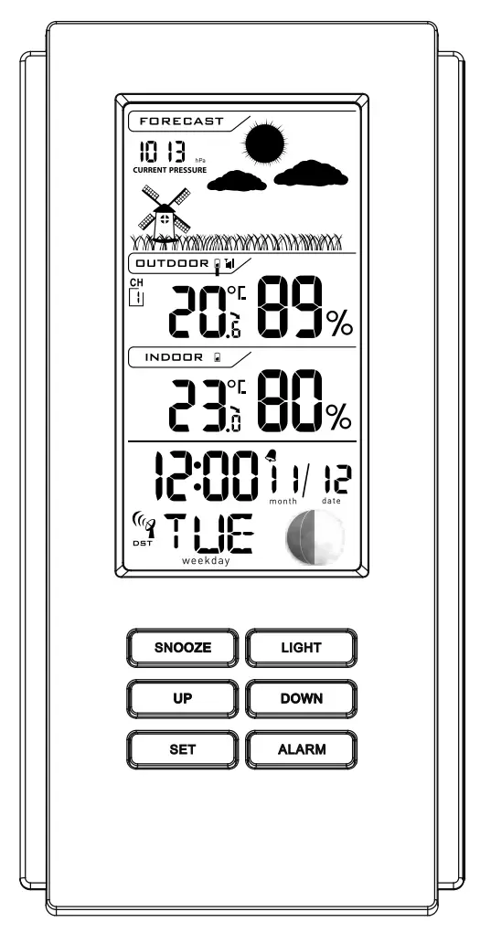 hama 00186312 Weather Station Color Edge