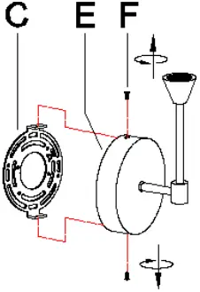 ZEVNI A04639 Benet 4.5-Inch W 1-Light Brass-Black Modern A1