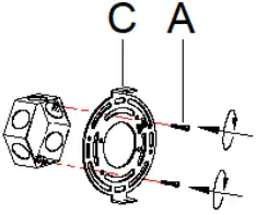 ZEVNI A04639 Benet 4.5-Inch W 1-Light Brass-Black Modern A2