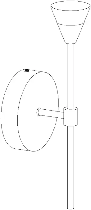 ZEVNI A04639 Benet 4.5-Inch W 1-Light Brass-Black Modern