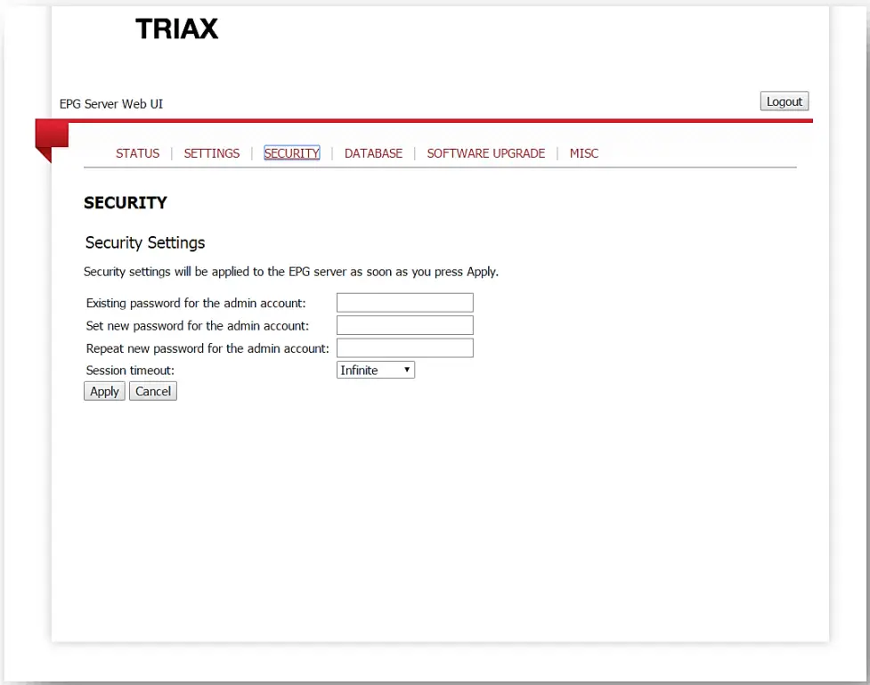 TRIAX 492095 IPTV EPG Server - fig 6