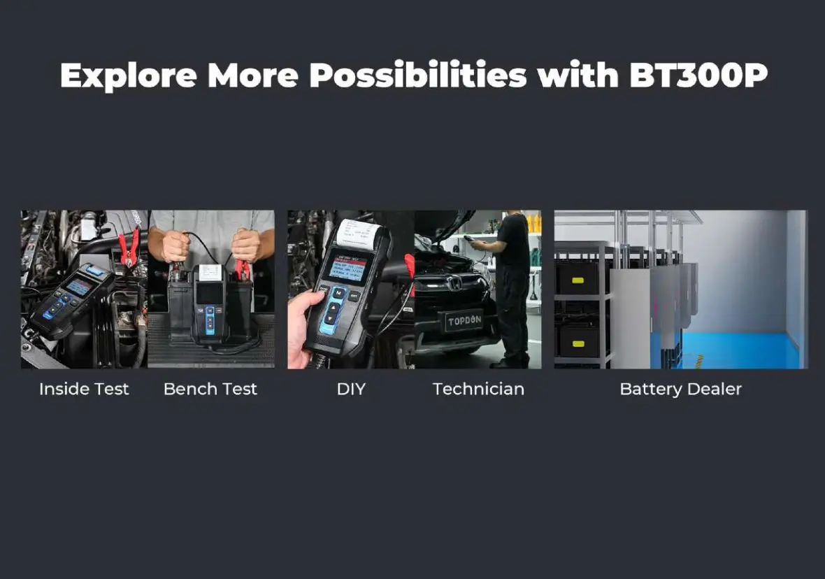 TOPDON BT300P Car Battery Tester - Explore more possibilities