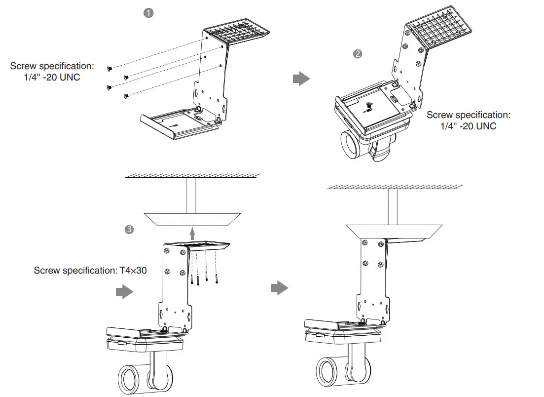 Yealink UVC84 Video Conferencing Camera - Mount on the Ceiling