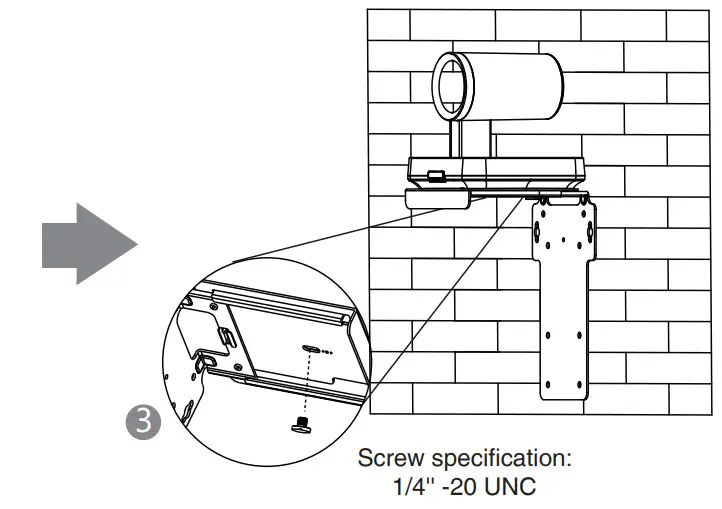 Yealink UVC84 Video Conferencing Camera - Mount on the Wall 2