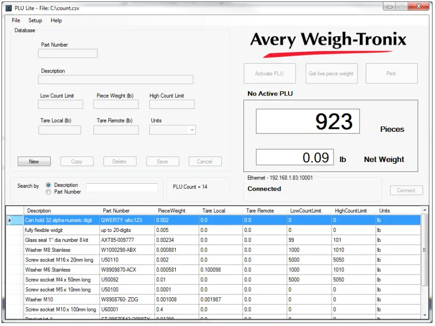 Avery Weigh Tronix ZK830 PLU Lite High Resolution Digital Checkweigher - similar to below