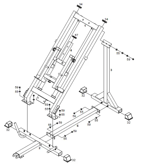 BODYCRAFT-F660-Linear-Bearing-Hip-Sled-Strength-Training-System-FIG-4