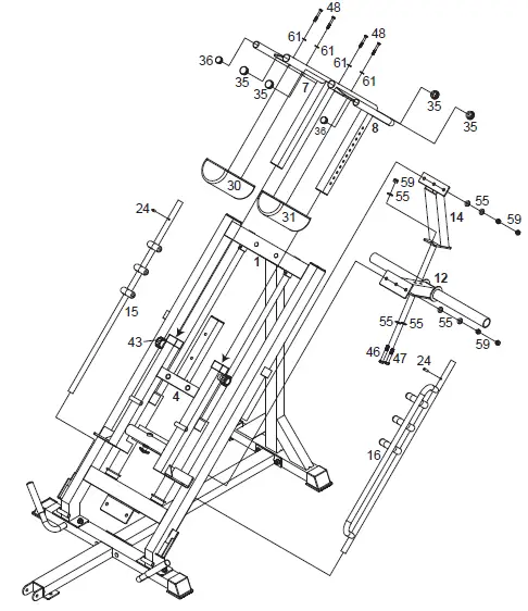 BODYCRAFT-F660-Linear-Bearing-Hip-Sled-Strength-Training-System-FIG-5