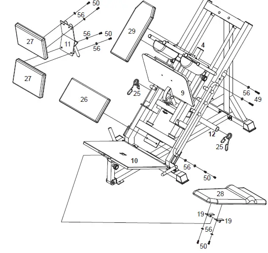 BODYCRAFT-F660-Linear-Bearing-Hip-Sled-Strength-Training-System-FIG-7