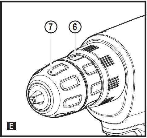 BLACK DECKER REVDD12C 12V 1.5Ah Cordless Drill Driver - Figure E