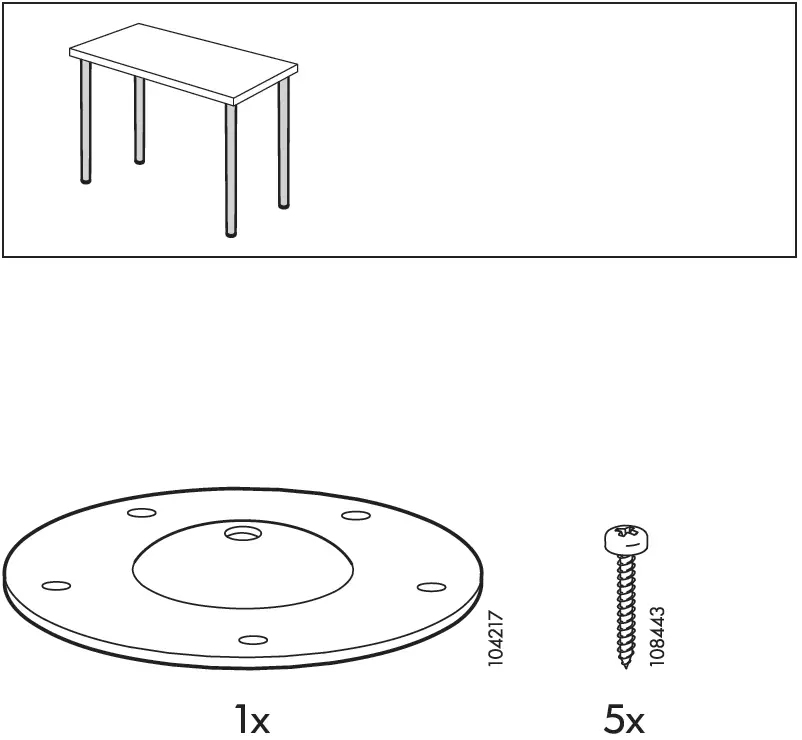 IKEA ADILS White Leg Installation 1