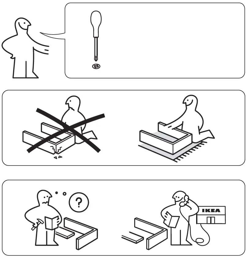 IKEA ADILS White Leg Installation
