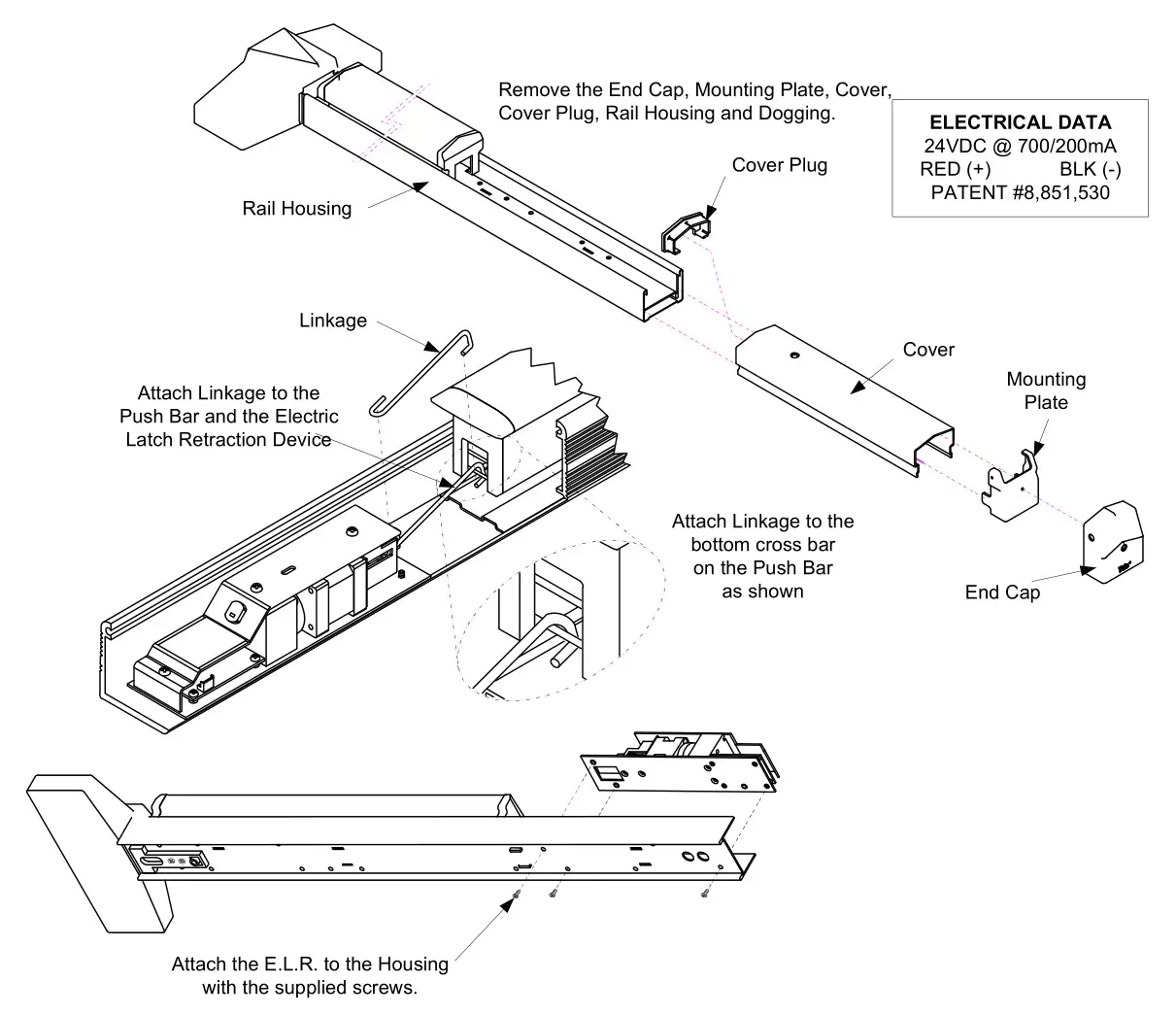SDC 7100 Yale Electric Latch Retraction Device Kit Installation Guide