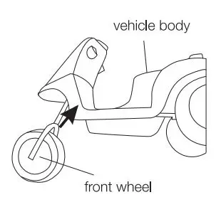Kmart TR0903 6 Volt Scotter User Manual - Assemble the front wheel