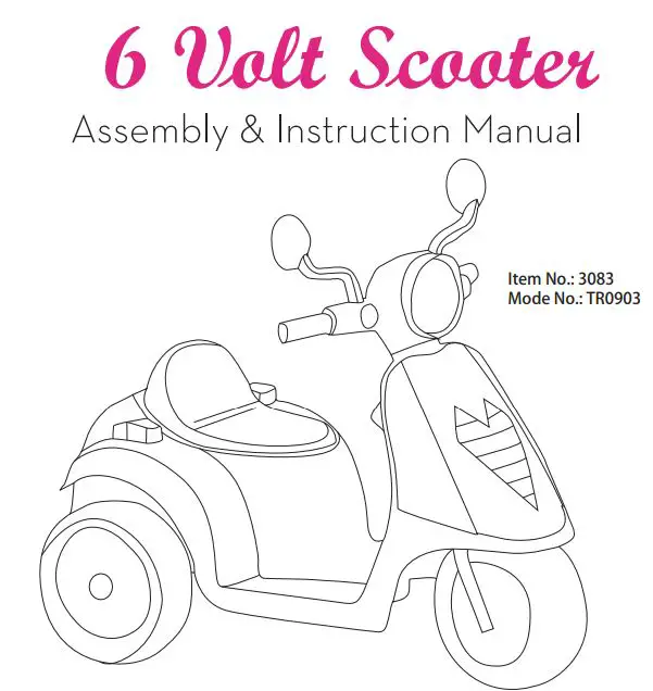 Kmart TR0903 6 Volt Scotter User Manual