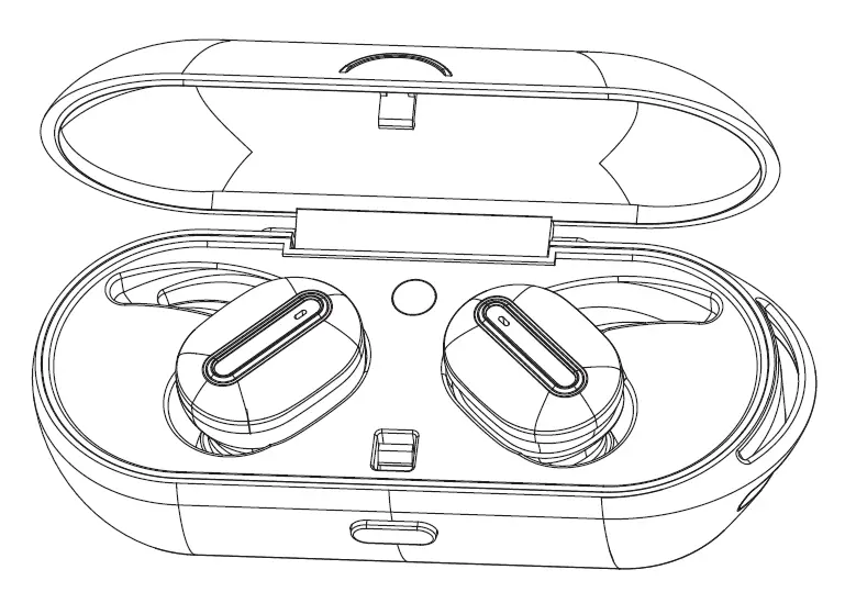 QUDO QDSLTMC12B Wireless Earbuds with Charging Case