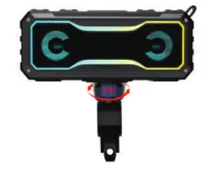 Soundynamic Twinkle Bluetooth Speaker with Pulsing Light- Bike Mount 2