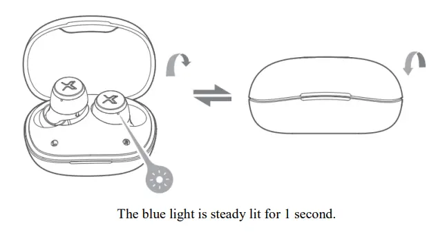 EDIFIER X3s True Wireless Stereo Earbuds - The blue light