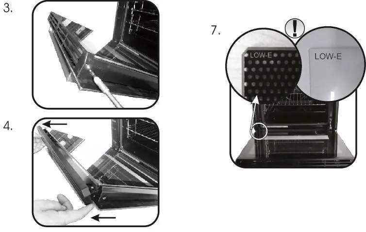 REMOVAL AND CLEANING OF THE GLASS DOOR 2