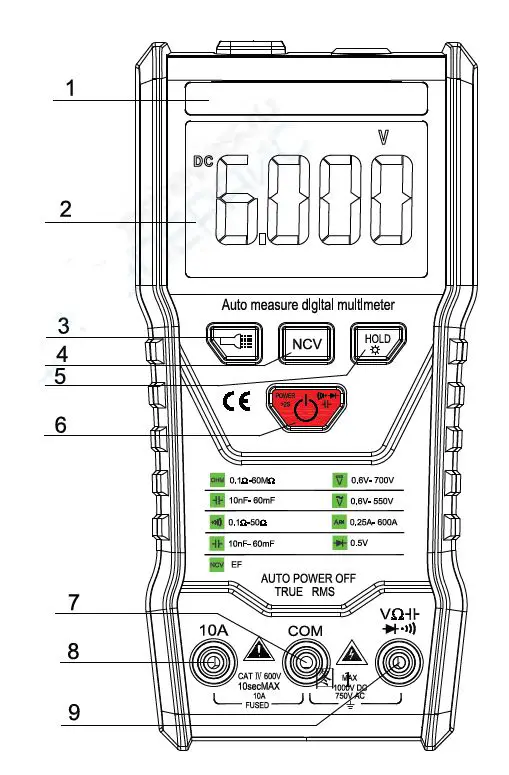 Noyafa NF 5320D 6000 Counts Automatic Scanning Digital Multimeter fig1