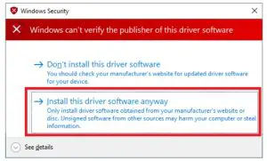 Install the Driver interface