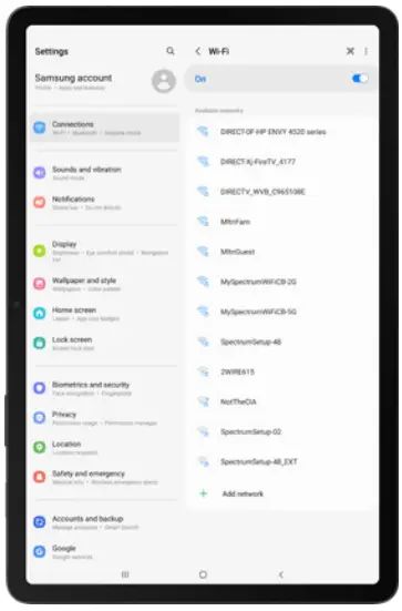 Connect your device to Wi-Fi