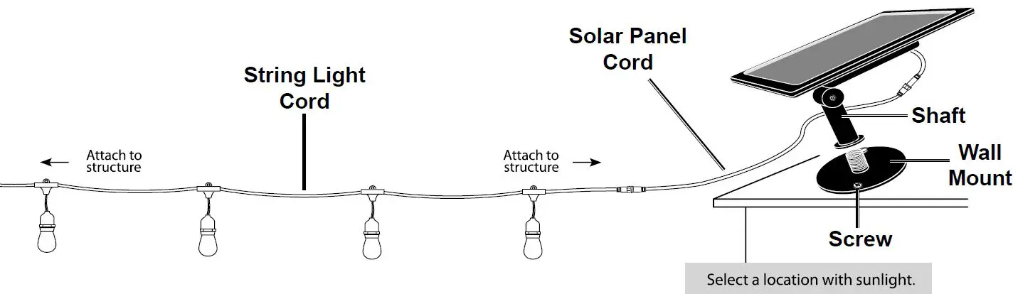 luminar OUTDOOR 58219 20 ft Outdoor Solar String Lights fig-2