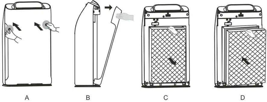 airbi AIRCV755 Wi Fi Air Purifier - filter change