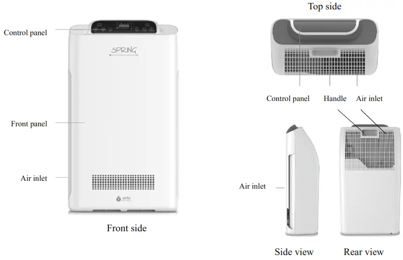 airbi AIRCV755 Wi Fi Air Purifier - scheme