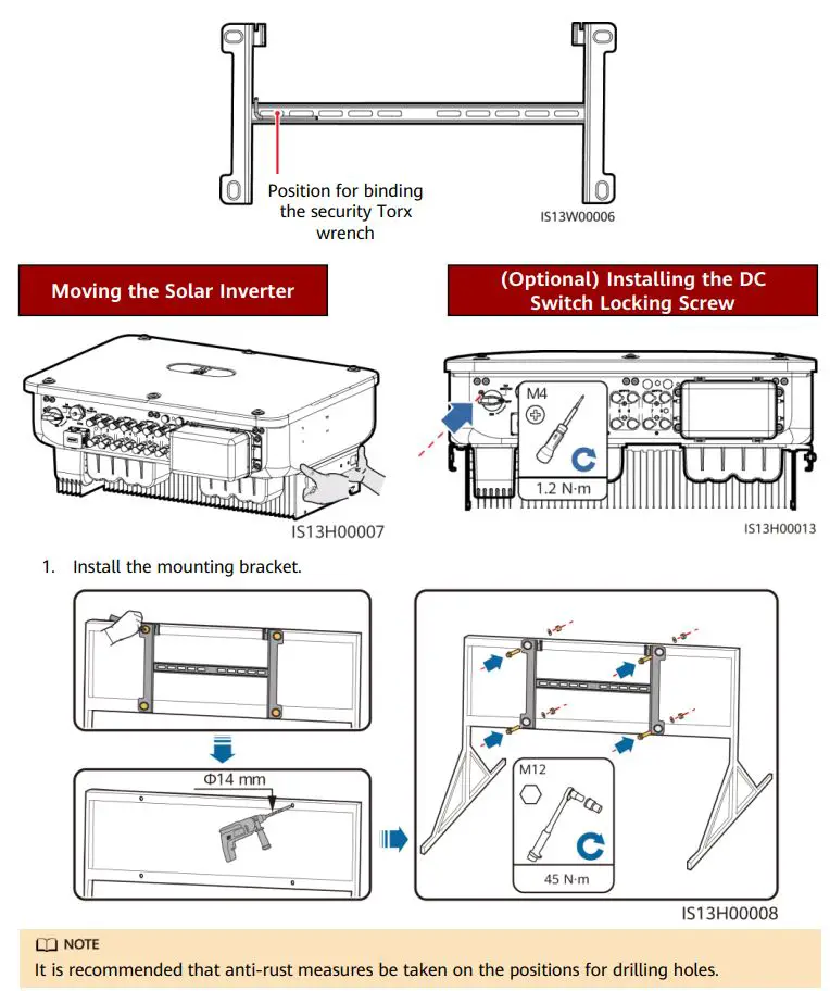 HUAWEI SUN2000-36KTL-M3 Smart String Solar Inverter User Guide - Installing a Solar Inverter