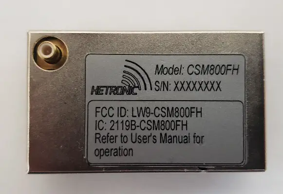 HETRONIC CSM800FH Frequency Hopping Wireless Module fig2