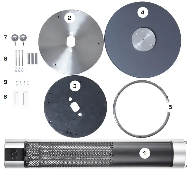 Swan SH16310N Column Patio Heater - PATIO