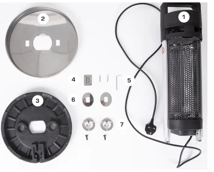 Swan SH16310N Column Patio Heater - body