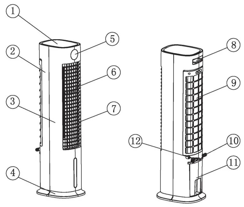 Dimplex DCEVP8BW 8L Evaporative Cooler-fig1