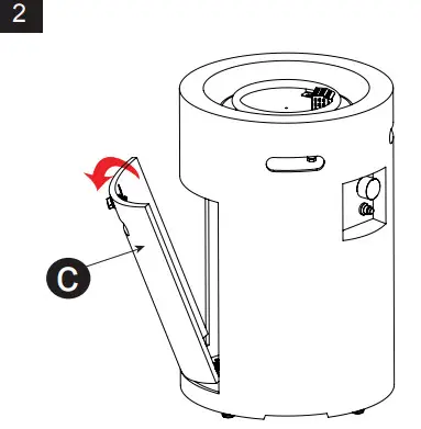 HAMPTON BAY FP20306 26 Inch Round Concrete Propane Gas Fire Column - ASSEMBLY 2