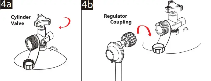 HAMPTON BAY FP20306 26 Inch Round Concrete Propane Gas Fire Column - ASSEMBLY 4 a