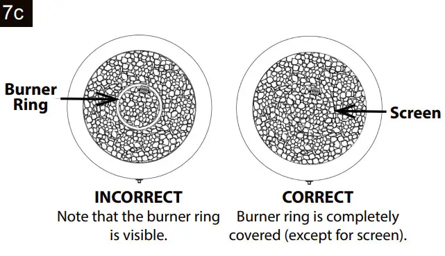 HAMPTON BAY FP20306 26 Inch Round Concrete Propane Gas Fire Column - ASSEMBLY 7c