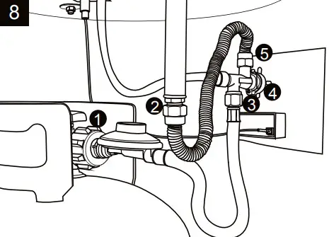 HAMPTON BAY FP20306 26 Inch Round Concrete Propane Gas Fire Column - ASSEMBLY 8