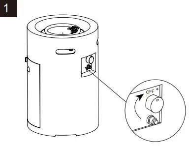 HAMPTON BAY FP20306 26 Inch Round Concrete Propane Gas Fire Column - ASSEMBLY