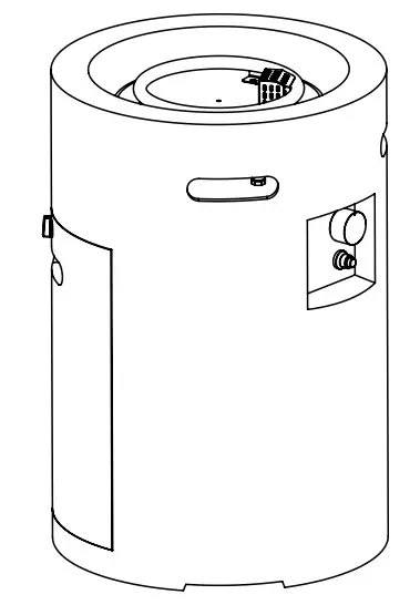 HAMPTON BAY FP20306 26 Inch Round Concrete Propane Gas Fire Column