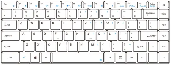 AWOW CreaBook i540 Full HD Laptop - Keyboard