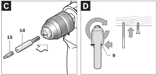 BOSCH GSB 1600 RE Professional Impact Drill Machine - Fig 6
