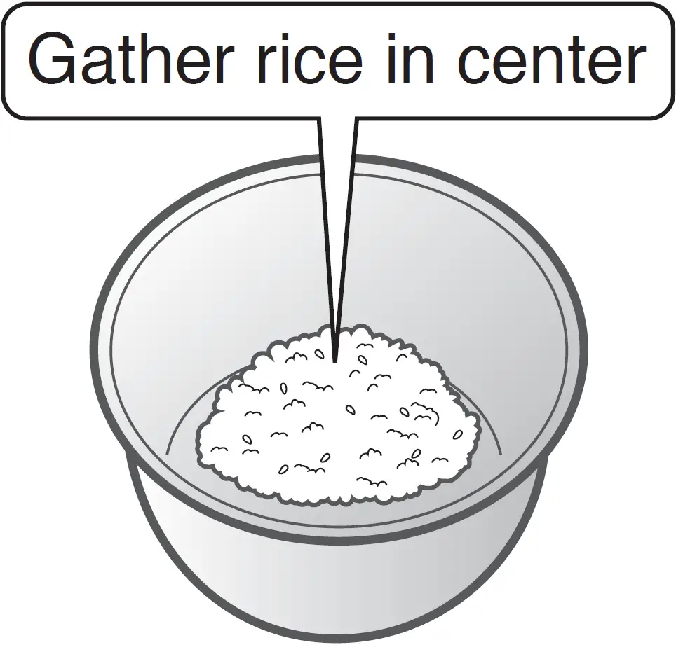Gather rice in center