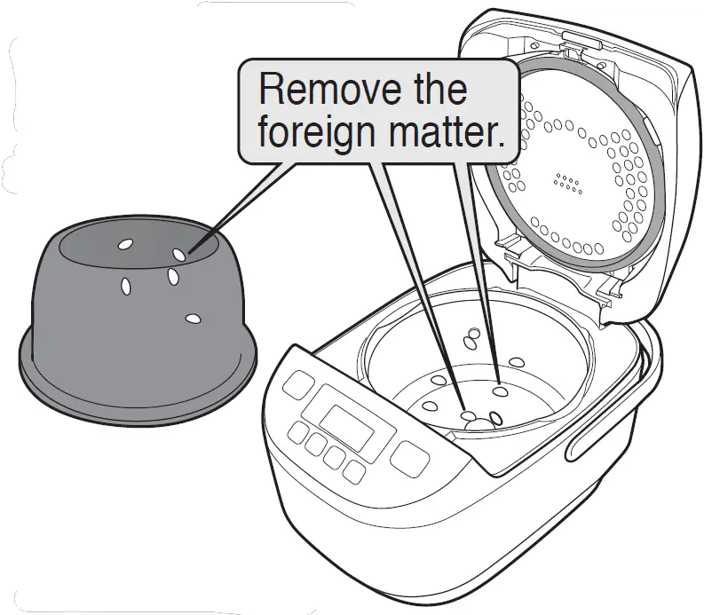 Remove the foreign matter