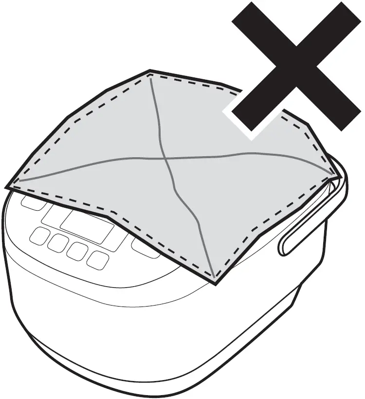 Removing the Inner Cooking Pan only will not turn off the power